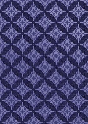 Dark Blue Ditsy Heart Print A4 Backing Paper