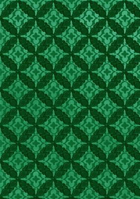 Dark Green Ditsy Heart Print A4 Backing Paper