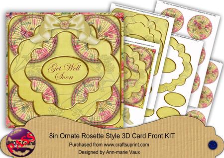 Lemon Sweetpea Get Well Soon 8in 3D Rosette Kit