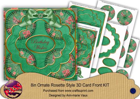 Dgreen Sweetpea Birthday Wishes 8in 3D Rosette Kit