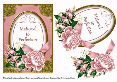 Pink Rose Matured to Perfection 7x5in Oval Step by Step
