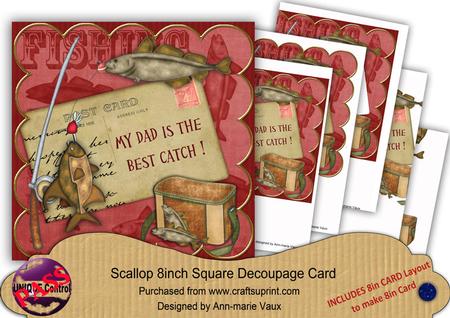 Fishing Red Dad is Best Catch 8in Xtreme Decoupage Kit