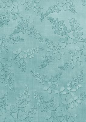 Dusky Teal Embossed Oriental Fern A4 Backing Paper
