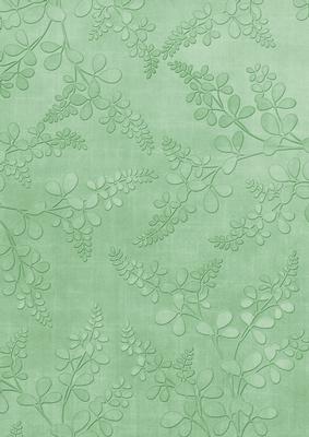 Mid Green Embossed Oriental Fern A4 Backing Paper