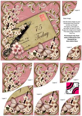 Oriental Pink Blossom 75 Today 6in Duo Corner Stacker