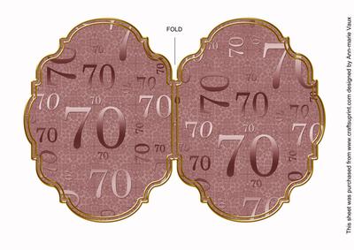 Dusky Pink 70 Lace 7x5in Fancy Bracket Folded Card