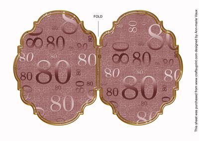 Dusky Pink 80 Lace 7x5in Fancy Bracket Folded Card
