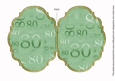 Mint Green 80 Lace 7x5in Fancy Bracket Folded Card