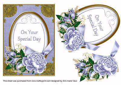 Pblue Rose Special Day Oval 7x5in Step by Step