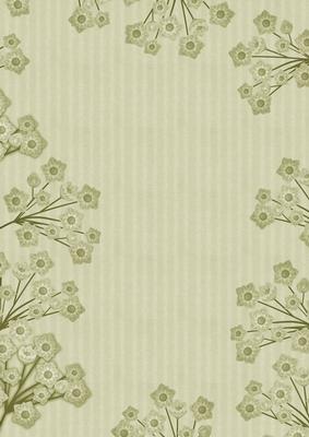 Olive Stripe Blossom Edge A4 Backing Paper