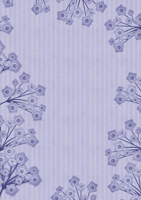 Blue Stripe Blossom Edge A4 Backing Paper