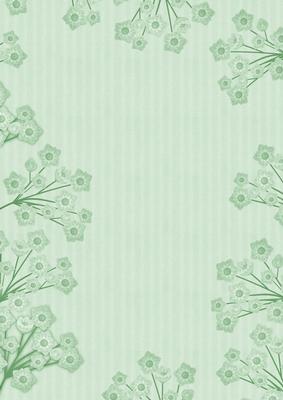 Mint Green Stripe Blossom Edge A4 Backing Paper