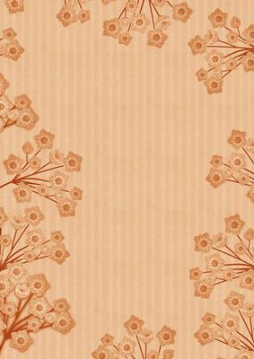 Borange Stripe Blossom Edge A4 Backing Paper