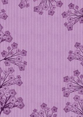 Purple Stripe Blossom Edge A4 Backing Paper
