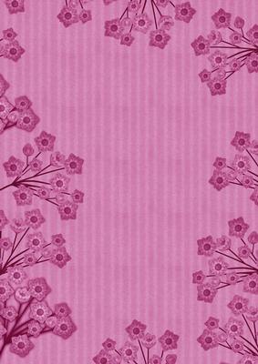 Cerise Stripe Blossom Edge A4 Backing Paper