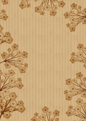 Vintage Tea Stripe Blossom Edge A4 Backing Paper