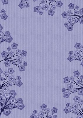Dark Blue Stripe Blossom Edge A4 Backing Paper
