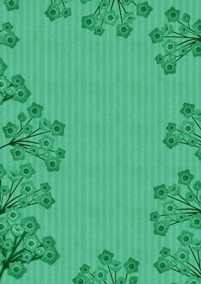 Dark Green Stripe Blossom Edge A4 Backing Paper
