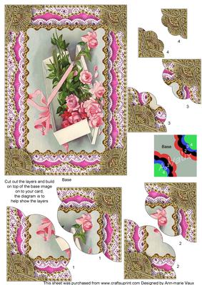 Flower Box 7x5in Scalloped Duo Stacker
