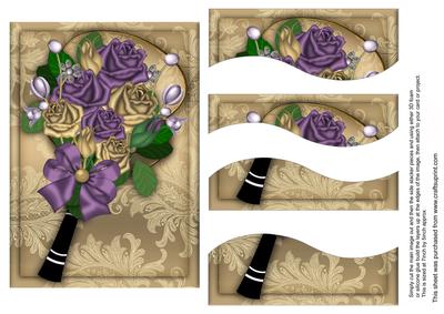Lilac Gold Fan 7x5in Swirvey Top Bottom Stacker