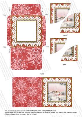 Pink Church Pink Mini Card Envelope Duo Corner Stacker Aio