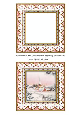 Pink Church Pink Anglaise 5in Card Front and Shaker Frame