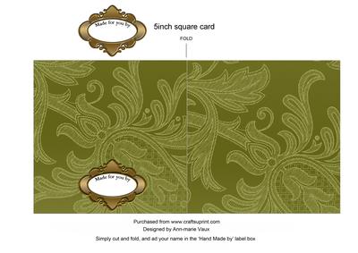 Candle Angel Plain 5in Cut and Fold Card