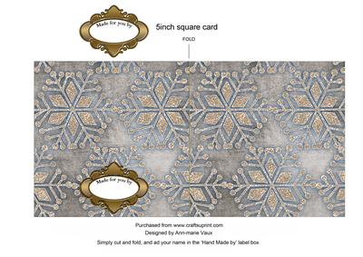 Ice Church Plain 5in Cut and Fold Card