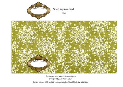 Pretty Snowscene1 Plain 5in Cut and Fold Card