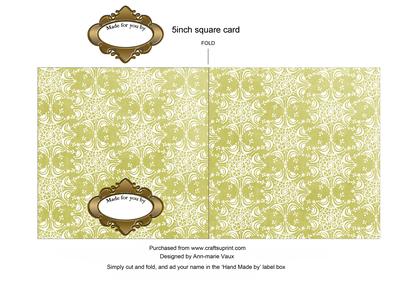Pretty Snowscene2 Plain 5in Cut and Fold Card