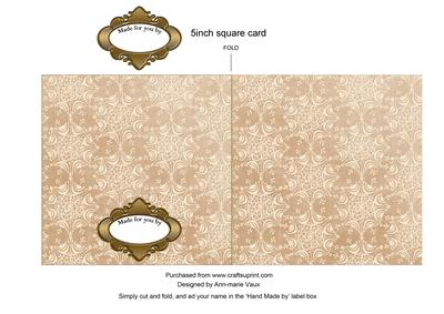 Snowy Village Plain 5in Cut and Fold Card