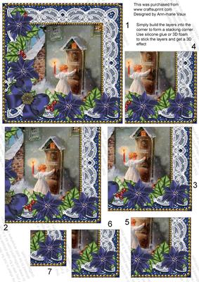 Choirboy Knocking Poinsettia 5in Single Corner Stacker