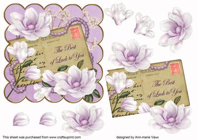 Lilac Magnolia Best of Luck 6in Scallop Step by Step