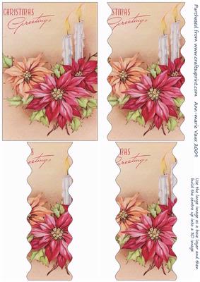 Christmas Poinsettias Wavy Centre Stacker