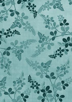 Dusky Teal Oriental Fern A4 Backing Paper