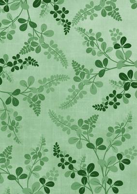 Mid Green Oriental Fern A4 Backing Paper