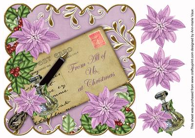 Lilac Poinsettia from All of Us 8in Scallop Step by Step