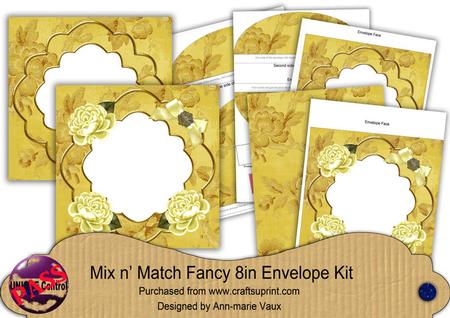 Lemon Rose Happy Birthday Fancy 8in Envelope Kit