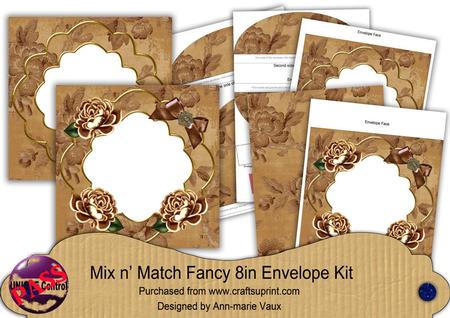 Vtea Rose Happy Birthday Fancy 8in Envelope Kit