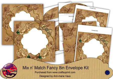 Coffee Rose Happy Birthday Fancy 8in Envelope Kit