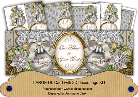 Snow Bridge Ours to Yours Large Dl Decoupage Card Kit