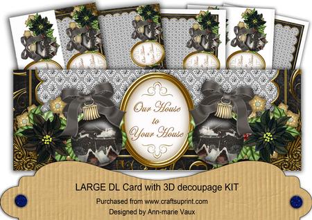 Christmas Night Ours to Yours Large Dl Decoupage Card Kit