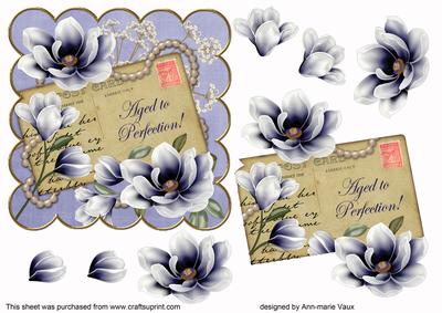 Dblue Magnolia Aged to Perfection 6in Decoupage Step by Step