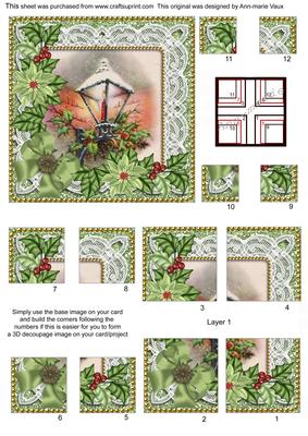 Green Lantern Poinsettia 5in Quad Corner Stacker