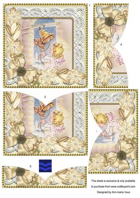 Angels Bell Cream Poinsettia 5in V Bottom Stacker