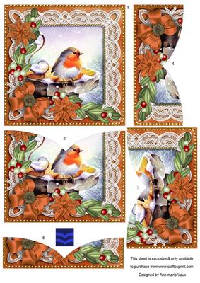Blue Robin Borange Poinsettia 5in V Bottom Stacker