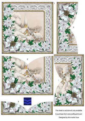 Ice Church Poinsettia 5in V Bottom Stacker