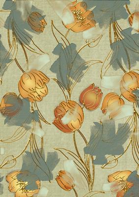 Olive Sun Painted Tulips A4 Backing Paper