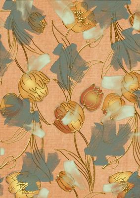 Borange Sun Painted Tulips A4 Backing Paper