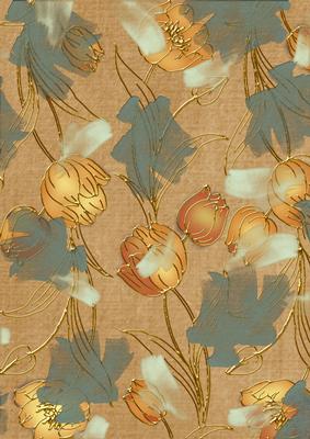 Vintage Tea Sun Painted Tulips A4 Backing Paper